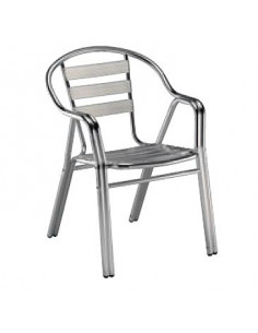 Cadeira hotelaria alumínio empilhável Edge de Resol sho1032006