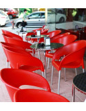 Sedia ciotola di Ezpeleta impilabile per terrazze bar