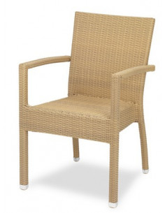  Cadeira empilhável de terraço MRM259 mel sho1092014 marrom claro ou natural