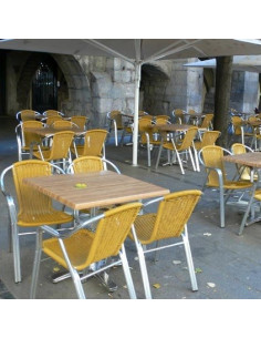 Terrace exemple: 4m sun umbrella and aluminum furniture kho1032019