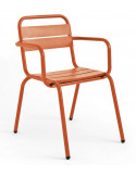 Aluminum stackable outdoor armchair sho1045007