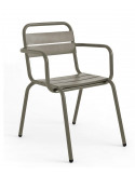Sedia in alluminio, impilabile sho1145006 con sedia con braccioli