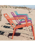 Amaca lounge spiaggia di alluminio impilabile sho1145008
