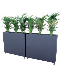 Flower pot - Screen 130cm high with glass for bar and restaurant﻿ mse2005001