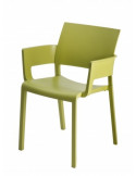 Sedia fiona con l'opzione di rivestimento del sedile RESOL impilabile con braccioli per ristoranti in colore 