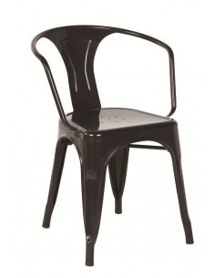 Cadira de metall vintage sho1040007 negre-i-blanc