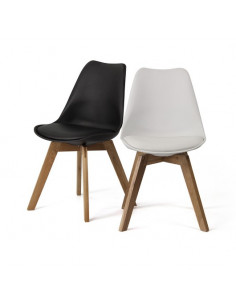 Cadira Scandinavia amb base en fusta de roure sho887001