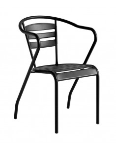 Cadeira ELBA ISIMAR com braços retro galvanizada empilhável para exterior sho1145013