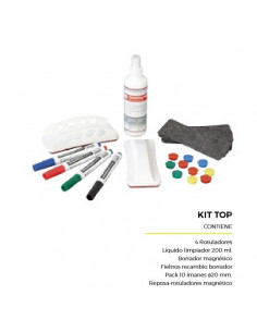 Kit Top de suplementos para quadro branco laminado branco comp407002
