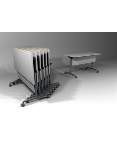 Mesa com tampo rebatível 140x60cm para conferências mpl1056001