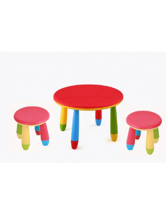 Set tavolo e 2 sedie per bambini rotonda cpu2003008