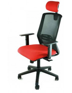 Cadeira de escritório ergonómica SYNCHRON com suporte em malha e cabeça ste72004