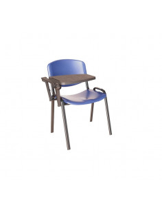 Stackable chair in metal structure with plastic seat sop72017