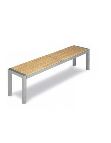 Panchina in legno e alluminio vernice naturale bho1092001