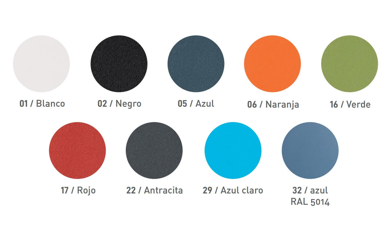 Colores disponibles para la silla Atenea de DileOffice