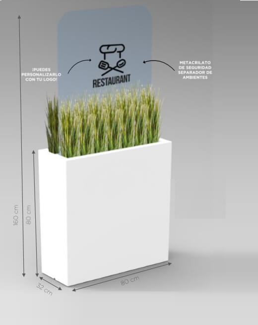 Planter for bar with methacrylate separator