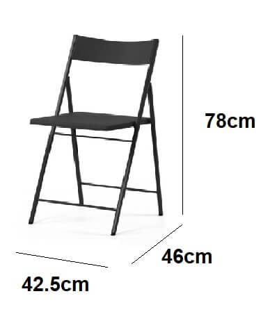 Dimensions de la chaise pliante design